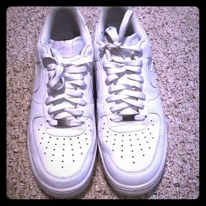 White Nike Air Force Ones